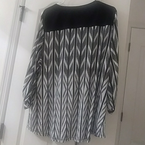 Calvin Klein top 2XL black white boho style - Picture 5 of 8